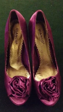 Tradera pumps lila satin skor stilett> Damesko