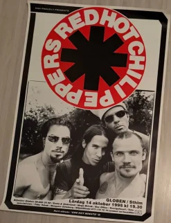 Tradera Red Hot Chili Peppers konsertaffisch - Globen 1995| Musikplakater