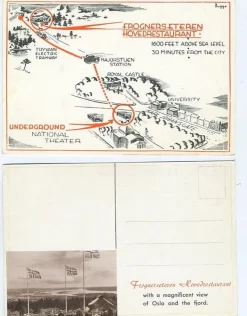 Tradera REKLAMKORT FROGNERSETER HOVEDRESTAURANT KV 9-0AV.| Nordiske Lande