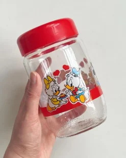 Tradera Retro Disney, rødt plastlåg| Indretning & Husholdning