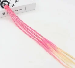 Tradera Rosa-gul, 4 styck flätor, toffs, cosplay anime> Hårpleje