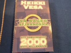 Discount SÅ SÄGER STJÄRNORNA - DITT ÅRSHOROSKOP 2000, H. VESA, 1999, BÖCKER Almanakker & Kalendere