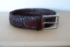 Cheap SADDLER flätat mörkbrunt läderbälte, storlek 90 cm, nyskick Bælter & Livremme