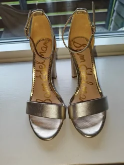 Tradera Sam Edelman Hæl, Guld, Str. 38> Damesko