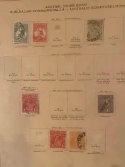 Tradera Samling Australien på äldre blad| Oceanien