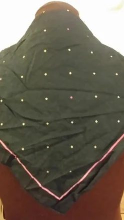 Cheap Sjal POLKADOT 80-tal BEIGE prickar 100 % Cotton ca 56x56 cm Sjaler & Halstørklæder