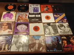 Tradera Skivalbum inkl. 20 Singlar/EP - Jane Birkin/Commodores/Bee Gees/Johnny Cash/| Musiktilbehør