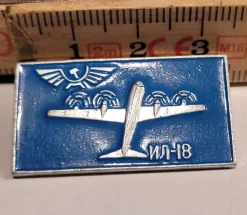 Tradera Sovjetisk propaganda pin - Flyg - IL-18> Fly