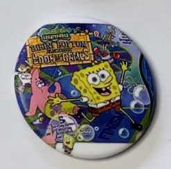 Flash Sale SPONGEBOB. Badge , nålmärke diameter 32mm Stofmærker & Pins