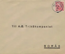 Tradera Sörforsa, Ängebo NSt 59b på TVÅ brev 20.9.45 (PRAKT) och 22.10.45| Sverige