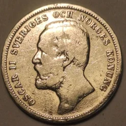 Tradera Svensk 1 krona från 1898| Svenske Mønter