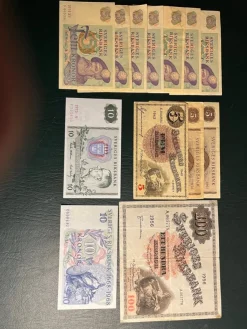 Tradera Svenska sedlar från olika år| Sedler