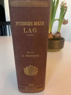 Best Sveriges rikes lag 47:de uppl. från 1926. Provinsens - tillhört en landsfiskal Jura & Kriminologi