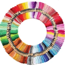 Tradera SY001 - 100 dockor broderigarn / moulinegarn| Øvrigt Hobby