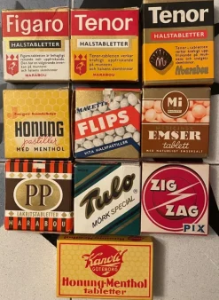 Tradera Tablettaskar 10st utan streckkod lanthandel reklam nostalgi> Produktemballager