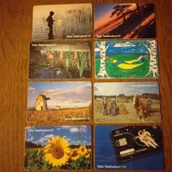 Tradera Telefonkort 8 st 1996> Telefonkort