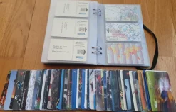 Tradera Telefonkort, samling med många kort och pärm med plastfickor> Telefonkort