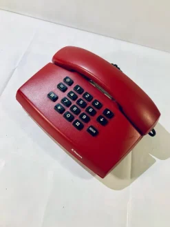 Tradera Telia Respons Retro / Vintage Fast Knapptelefon (Röd)> Fast Telefoni