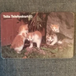 Tradera Telia Telefonkort 60 kattungar> Telefonkort