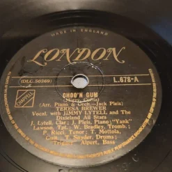 Tradera TERESA BREWER & JIMMY LYTELL 78 CHOO'N GUM / HONKY TONKIN' 78a EX| Grammofonplader