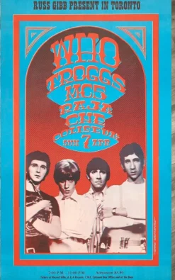 Tradera THE WHO TROGGS MC5 TORONTO 1968 PHOTO POSTER| Musikplakater