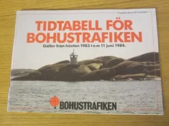 Tradera Tidtabell för Bohustrafiken - Hösten 1983 - 11 juni 1984> Køreplaner