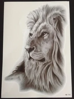 Tradera Tillfällig Tatuering 21 x 15cm - Lion| Tatovering