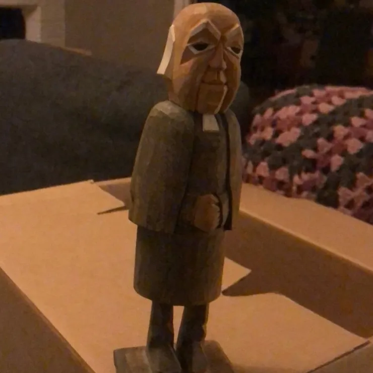 Tradera Träfigur - Präst> Samlerfigurer