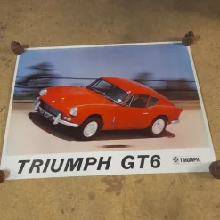 Tradera Triumph GT6 affisch 101x76 cm> Sportsmemorabilia