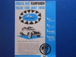 Tradera Tävling MHF 30 År. Första maj-kampanjen fram för MHF 1956> Lotterier & Lodsedler