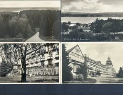 Tradera Ulricehamns sanatorium samt utsikt därifrån 4vykort gamla formatet 1930-40tal| Svenske Landskaber
