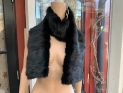Best Sale Underbar Pälssjal Pälshalduk Halsduk Mörkbrun mink äkta päls scarf,mikpäls Sjaler & Halstørklæder