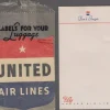 Tradera USA - LUGGAGE LABEL - UNITED AIRLINES 1942 - AVIATION> Fly