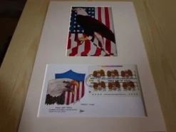 Tradera USA Bald Eagle fotografi & förstadagsbrev med passepartout storlek A4| Nordamerika