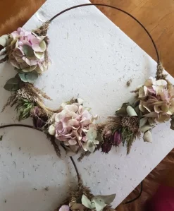 Tradera Vacker handgjord krans 35 blomsterkrans| Andet Håndlavet