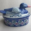 Flash Sale Vintage Ankterrin skål/Karott/ med lock Porslin /keramik Kina med anka på locket Orientalsk Kunst Og Porcelæn