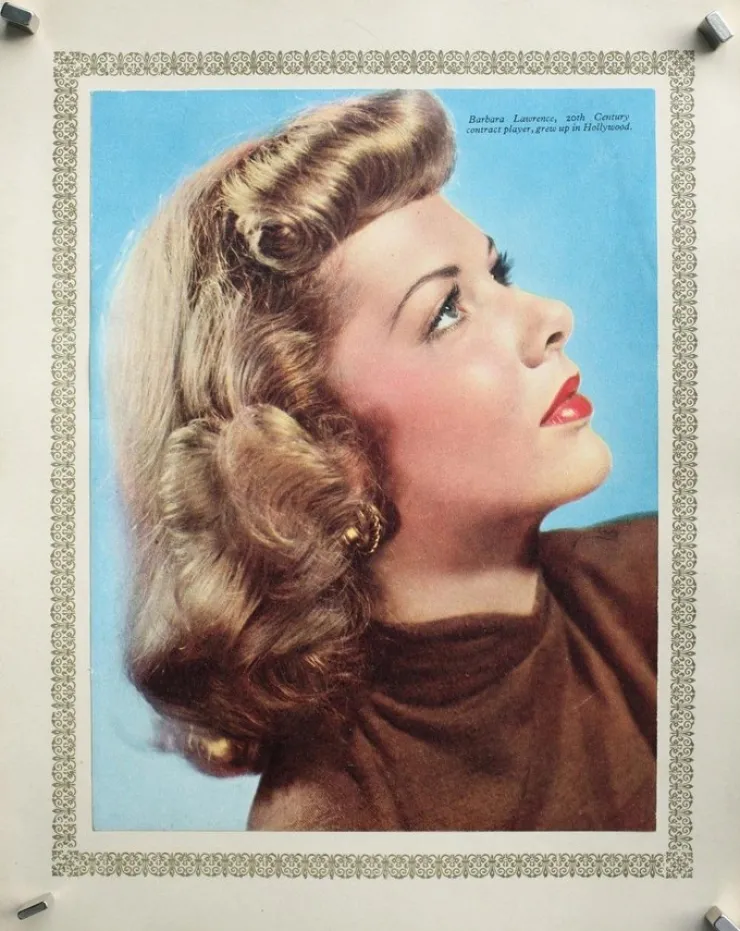 Tradera Vintage mycket sällsynt Barbara Lawrence fotofilmstjärna-släpptes på 1950-talet| Filmmemorabilia