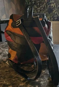 Flash Sale Vintage ryggsäck i mjukt skinn (nappa) Tasker