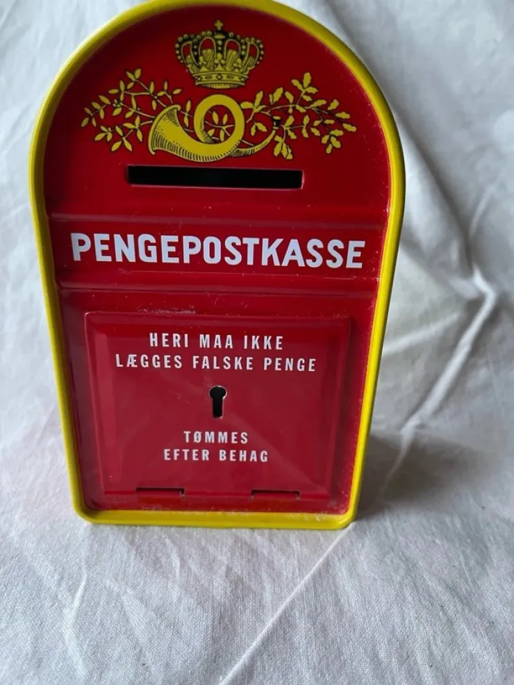 Tradera Vintage Sparbössa - Pengespostkasse - Dansk Souvenir> Sparebøsser