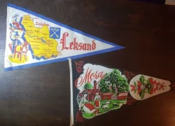 Tradera Vintage Vimplar Dalarna (Leksand, Mora). Sweden. Väl bevarade!> Flag