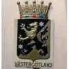 Tradera Västergötlands vapensköld i aluminium> Kuriositeter