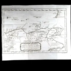 Store Västindien: CARACAS, TRINIDAD & TOBAGO, GRENADA mm. Kopparstucken karta, 1754 Antikkens Litteratur