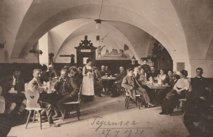 Tradera Vykort Herzogliches Bräustubl Tegernsee, Tyskland Dat 27/7 - 1921 Stpl| Verden Undtagen De Nordiske Lande