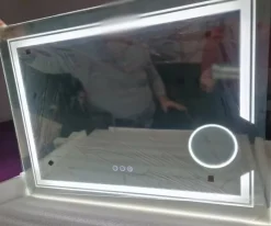 Tradera 60x80cm 60W väggmonterad bakgrundsbelyst badrumsspegel med 3X förstoringsglas> Makeup