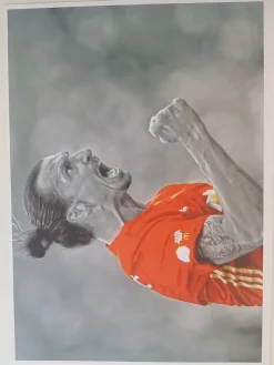 Tradera Zlatan Ibrahimovic A4 tavla Röd> Fodbold